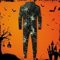 thumbnail image 2 of Robe de Famille Halloween Mode Décontractée Imprimée à Capuche Fermeture Éclair Combinaison Pyjama Confortable Tenue de Maison Assortie, 2 of 5