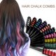 thumbnail image 2 of Set de tizas para el cabello con peine, 10 colores, tinte temporal lavable para el cabello, ideal para fiestas y regalos para niñas., 2 of 5