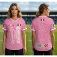 thumbnail image 5 of Mexico Soccer Jersey Men, Men's Light Pink Virgencita & San Juditas Mexico 2026 Soccer Jersey, 2026 Soccer Fan Shirt, Aztec Calendar Graphic Mexican Pride Culture Jersey, 5 of 9