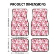 thumbnail image 3 of Uemuo Car Floor Mats - Rose Rabbit Pattern Carpet Floor Mats for Cars, Auto Accessories Front & Rear Car Floor Foot Mat Sets of 4 Pieces, 3 of 6