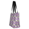 thumbnail image 2 of Vsdgher Violets Flowers print Reusable Shopping Grocery Bags for Women Shopping with Pouch Foldable Pouch Lightweight Polyester Fabric, 2 of 6