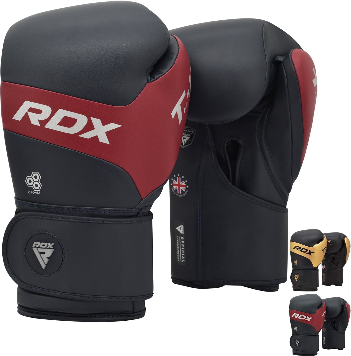 RDX Boxing Gloves Muay Thai Fighting Leather Mitt Punch Bag Sparring Kickboxing 