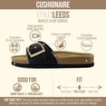 thumbnail image 2 of Cushionaire Leeds Sandals for Women, Slip On Big Buckle Slide Womens Sandals with Memory Foam Footbed, Comfortable Summer Footwear, 2 of 26