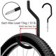 thumbnail image 3 of Conjunto de 2 piezas de ganchos para bicicletas, ganchos prácticos, ganchos para techo espiral colgantes colgantes de pared - para organizar bicicletas, escaleras, 3 of 5