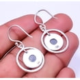 thumbnail image 2 of Silver Titanium Agate Drusy Designer 925 Sterling Silver Earring 1.48", Titanium Agate Drusy Earring, Drop Dangle Earring, Silver Earring, Gift for he, 2 of 2