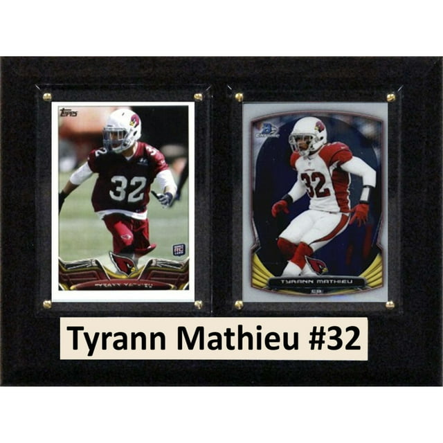 C&I Collectables 68MATHIEU2C NFL 6"X8" Tyrann Mathieu Arizona Cardinals Two Card Plaque