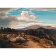 thumbnail image 2 of Anton Romako 14x11 Gold Ornate Wood Frame and Double Matted Museum Art Print Titled - Spanish Landscape, 2 of 4