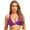Purple, variant on Women's Glossy Latex Triangle Bra Wet Look Patent Leather Bralette Unlined Wire-free Crop Top Red 3XL