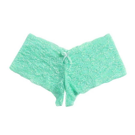 Pseurrlt Underwear Women Lingerie Panties Crotchless Lace Bowknot Underwear For Women