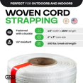 thumbnail image 2 of IDL Packaging Woven Cord Strapping Roll 1/2" x 1500', 6" x 3" Core Size, 650 lbs Break Strength, 2 of 7