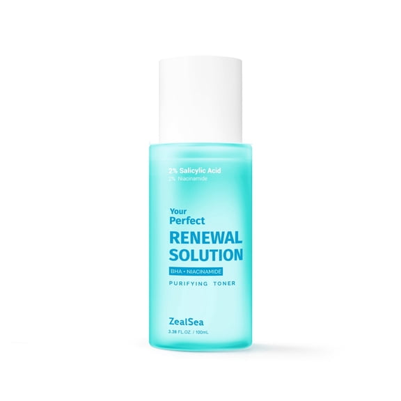 ZealSea Toner for Face Astringent 2% Salicylic Acid BHA Exfoliant Blackhead Remover Niacinamide Liquid Facial Toner Alcohol Free, Redness Relief, Vegan