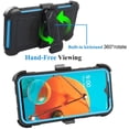 thumbnail image 4 of Mignova for LG K31 Case,LG Aristo 5 Case,LG Fortune 3 Case,[Built-in Screen Protector][Kickstand] Heavy Duty Rugged PC Back &Soft TPU Inner Armor Swivel Belt Clip Holster Protective Case(Blue), 4 of 7