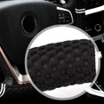 thumbnail image 4 of steering wheel cover car, universal 15 inch woven steering wheel protector cover, soft steering wheel cover protection anti slip black white, 4 of 4