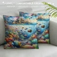 thumbnail image 3 of Leisuo Throw Pillow Covers Underwater World Coral Reef Fish Watercolor Life Marine Shell Animal Beach for Living Room Bedroom Sofa, 3 of 5