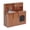 Dark Walnut, variant on ECR4Kids 4-in-1 Kitchen, Sink, Stove, Oven, Microwave and Storage, Play Kitchen, Natural