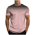 thumbnail image 2 of Tops para hombre, blusas y camisas de manga corta con cuello redondo para hombre, camiseta deportiva informal con estampado degradado a la moda para hombre, blusa de poliéster de manga corta con cuell, 2 of 5