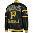 thumbnail image 3 of Men's G-III Sports by Carl Banks Black Pittsburgh Pirates Full-Zip Leather Varsity Jacket, 3 of 3
