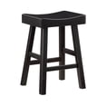 thumbnail image 3 of Casy 4pc Counter Height Table Set- 3 Contoured Stools- Black Wood, 3 of 6
