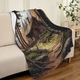 thumbnail image 3 of Deer Woodland Fleece Blanket, Warm Soft Throw for Bedroom Sofa and Office, Perfect Gift for Men Women and Nature Lovers, 3 of 6