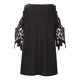 thumbnail image 5 of Fiudx Liquidación de Ofertas Flash Mujer Casual Tallas Grandesencaje Media Mangaｖ-Cuello Cremallera Ahueca Hacia Fuera Camiseta Blusa Tops, 5 of 7