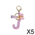thumbnail image 1 of 5x LLavero de Resina con Adornos, Llavero con Alfabeto para Llavero, Mochila, Bolso, Decoración, Adorable Moda, Color Brillante, Regalos de año Nuevo, 5 piezas, 1 of 8