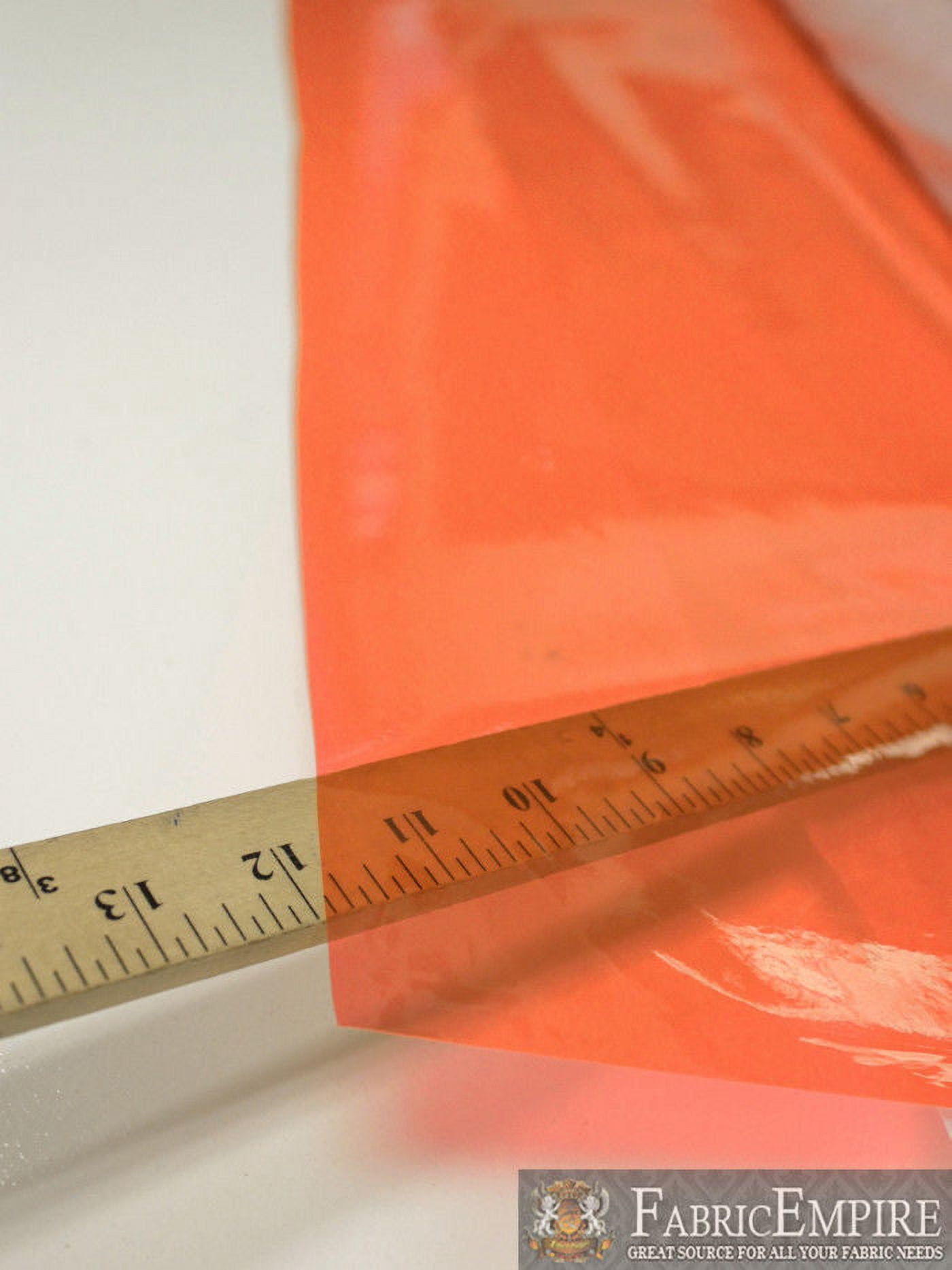 30 Gauge Orange Tinted Plastic Vinyl Fabric 48" Wide Sold By The Yard