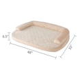 thumbnail image 3 of Vibrant Life Extra Large Round Corner Sofa Style Dog Bed, Tan, 35" x 48", 3 of 7
