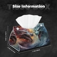 thumbnail image 6 of Goofa White And Red Storm Dragon Pattern Triangle Square Tissue Box Cover, Modern PVC Leathe Facial Paper Holder,Decorative Holder/Organizer for Bathroom Vanity Countertop, 6 of 9