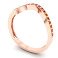 thumbnail image 2 of 0.21 ct Brilliant Round Cut Simulated Red Diamond 18K Rose Gold Stackable Band SZ 9, 2 of 6
