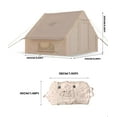 thumbnail image 2 of Inflatable 2-4 Person Camping Tent with Air Pump – Luxury Quick-Setup 4-Season Waterproof & Windproof Outdoor Gazebo – Two Doors & Six Windows – Khaki, 2 of 6