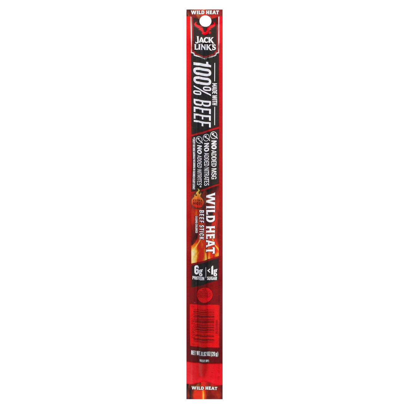Jack Link's Wild Heat 0.92 Oz. Beef Stick 10000032871 Pack of 20