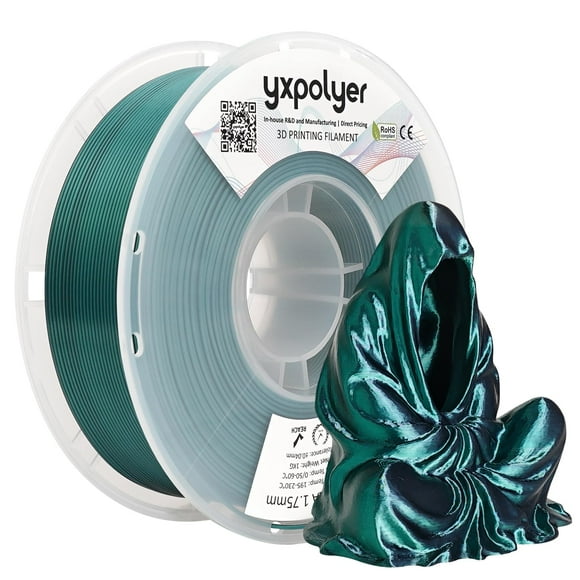 Filamento para impresora 3D YXPOLYER PLA Premium, seda bicolor, 1,75 mm