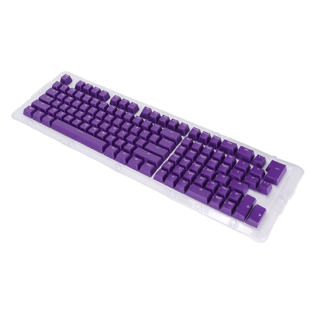 Two Colors Injection Keyboard Keycaps, Ergonomic Design OEM Height OPQ Opaque Keycaps OPQ Opaque For 61/64/68/71 Keys Keyboard For 78/82/84/87 Keys Keyboard Purple White Letters