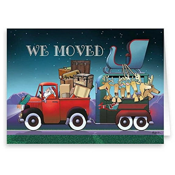 We Moved New Address Holiday Card 18 Cards & Envelopes - Funny New Address Cards - 20093