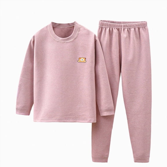 TOWED22 Toddler Girl Baby Clothing Set Long Sleeve Graphic Top Joggers 2 Piece Outfits Fall Winter(Light Pink,3-4 Y)