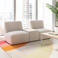 thumbnail image 2 of Assemble Modular 2 Seater Sectional with Charging Station in Oat Fabric, 2 of 8