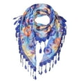 thumbnail image 2 of WHEANG Lace Tassel Scarf for Women Elegant Colored Floral Shawls Print Hollow Scarf Shawl Wraps Scarves Veil Triangle Scarf Summer Beach Cover-up Bandana Head Scarf C Summer Sales Under $2, 2 of 2