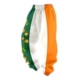 thumbnail image 4 of Men's St. Patrick's Day Vertical Stripe Print Casual Pants Baggy Wide Leg Pants Orange XXXXXL, 4 of 4