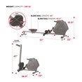 thumbnail image 3 of Sunny Health & Fitness Magnetic Rowing Machine Rower, LCD Monitor w/ Bottle Holder - Synergy Power Motion - SF-RW5801, 3 of 8