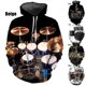 thumbnail image 4 of Sudadera con capucha con estampado 3D de tambor de jazz para hombre, sudadera con personalidad a la moda, ropa de calle de hip hop, sudaderas con capucha para hombre, 4 of 5