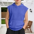 thumbnail image 2 of Kids Unisex Knit Sleeveless Shirts, Pocketed Hooded Tops for School & Outings, 5-14Y, 2 of 8