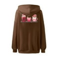 thumbnail image 5 of Women's Sweatshirts Hoodies Long Sleeve Pullover Hoodie Sweatshirt Baggy Hoodies Brown Hoodies Fall Sweatshirt Daily Wear, 5 of 5
