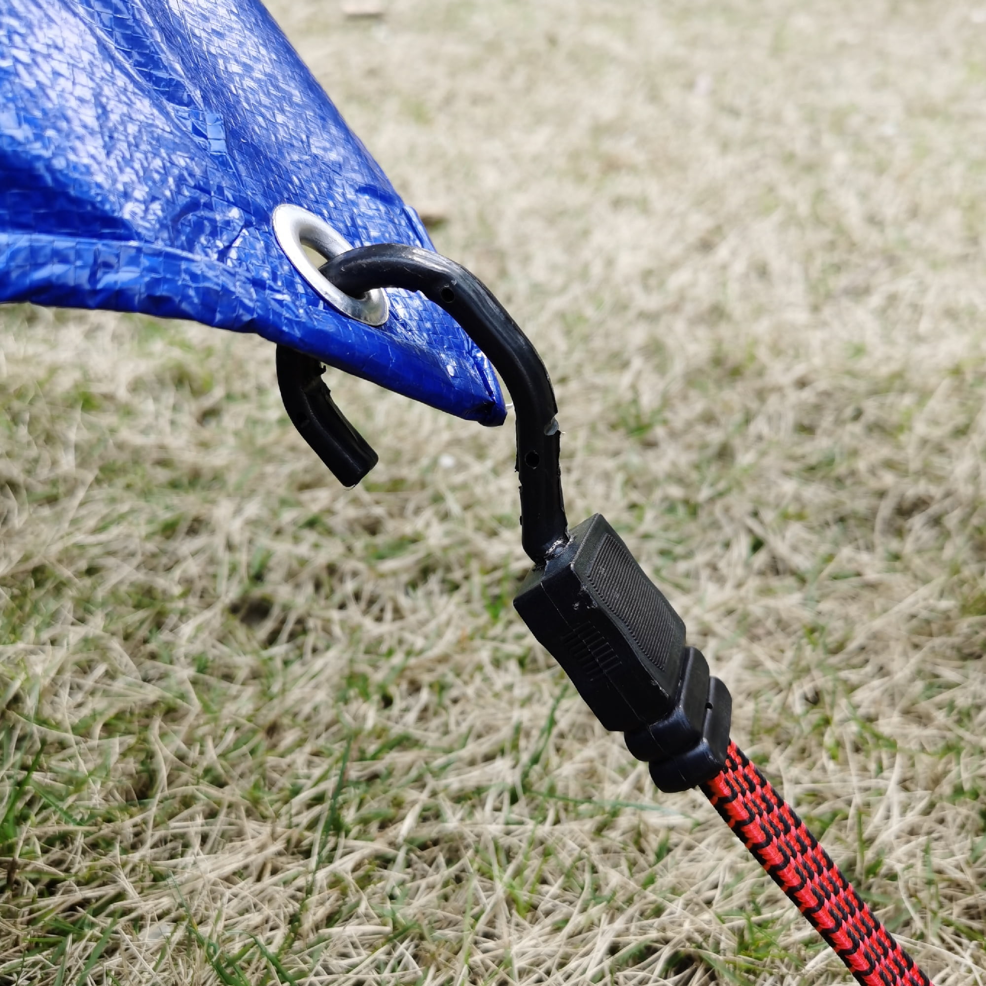 Hyper Tough 2-Pack 24 inch Flat Bungee Cords, Red