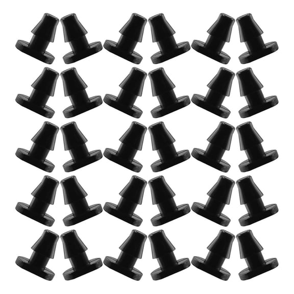 BESTYASH 200Pcs Black Irrigation System End Caps Plastic Drip Tubing Plugs for Garden Water Conservation