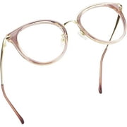 LifeArt Blue Light Blocking Glasses, Anti Eyestrain, Computer Reading Glasses, Gaming Glasses, TV Glasses for Women Men, Anti Glare (Clear Pink, +1.25 Magnification)