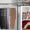 thumbnail image 5 of Perchero múltiple para pantalones, estable y que ahorra espacio, de metal, con capacidad para 5 pantalones, diseño antideslizante en forma de S., 5 of 5
