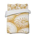 thumbnail image 2 of Quilts Twin Size, Coastal Shell Orange Soft Comforter Bedding Set for Bed, Summer Ocean Shell Beach Lightweight Quilted Bedspread with Pillow Cover(2 Pieces) for All Season, 68x86 Inch, 2 of 9