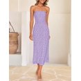 thumbnail image 2 of Vestido ZESICA para mujer, verano 2025, estilo bohemio, floral, morado, talla XL, 2 of 8