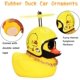 thumbnail image 2 of Adornos de coche de juguete de pato de goma, decoraciones de salpicadero de coche de pato amarillo, gafas geniales de pato con casco de hélice, pato Douyin WD.WDQZL Hogar, 2 of 6