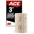 thumbnail image 3 of ACE Brand 3 Inch Elastic Bandage with Clips, Beige, 3 in x 63.6 in, Great for Elbow, Ankle, Knee & More, Comfortable Design for Prolonged Wear, Easy-to-Use Wrap Design (207314), 3 of 4
